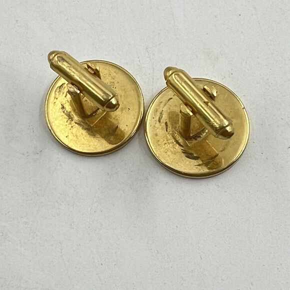 Dante Cufflinks Gold Tone Cancer Zodiac Swivel Bar Vintage Crab - Picture 3 of 5